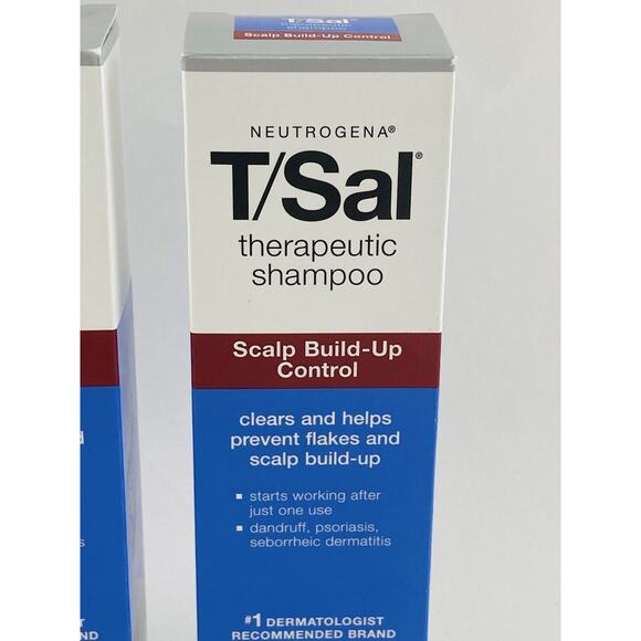 2 Neutrogena T/Sal Therapeutic Shampoo| 4.5 fl oz Each | Clear Dandruff - Picture 1 of 9